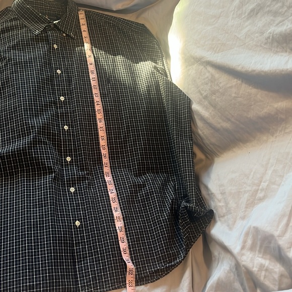 Ralph Lauren Men’s Big Plaid Casual Dress Shirt in Black and White size 3XB - Picture 11 of 14